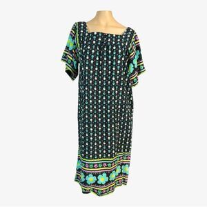 Thai Lines Bangkok Hand Tailored Floral Cotton Dress – Size 8
